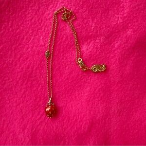 Juicy Couture Gold Strawberry Pendant Necklace